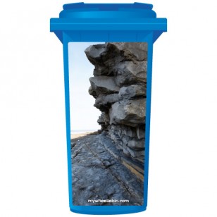 Cliff Face At The Beach Wheelie Bin Sticker Panel